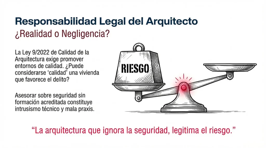 Responsabilidad legal del arquitecto en el diseño de viviendas seguras frente al delito