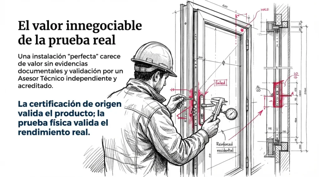 El valor de la prueba real y la verificación en la calidad de un sistema de seguridad residencial.